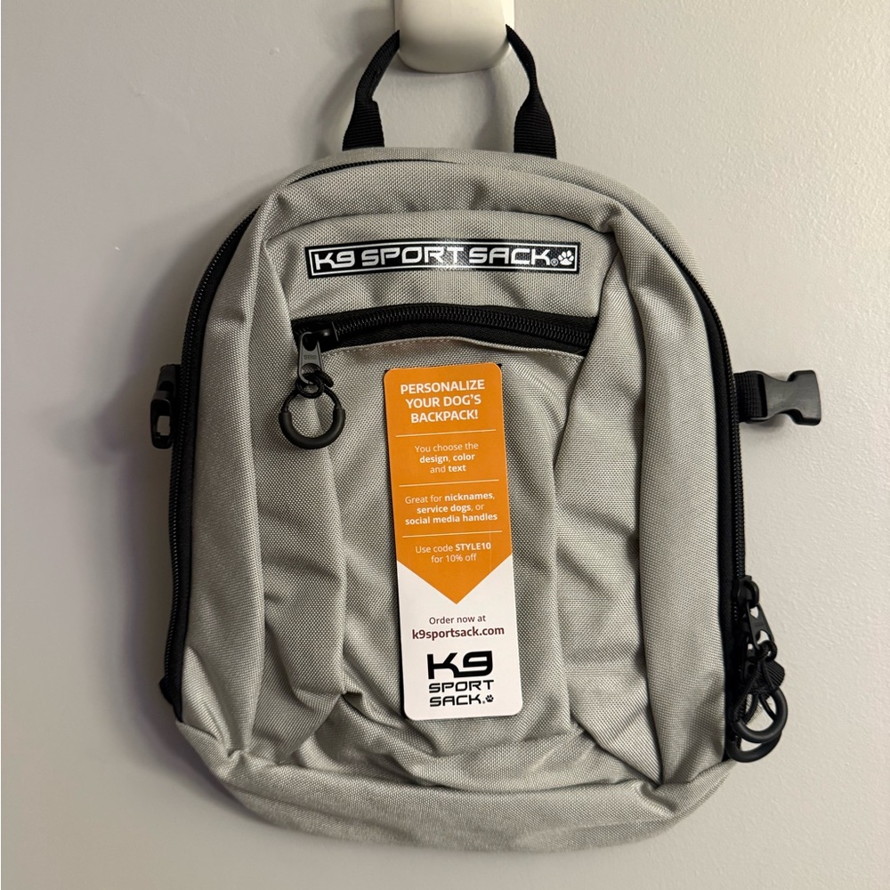 K9 Sport Sack Dog Backpack Saddlebag Gray Accessory Pack Pet Hiking Storage